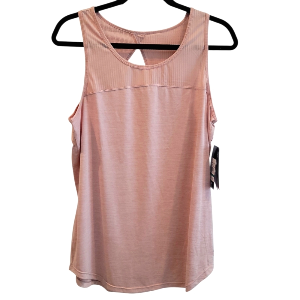 NWT Reebok Athletic Razorback Keyhole Tanktop Pale Mauve Women's Size XL